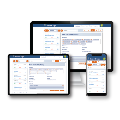 screenshot of Read & Sign